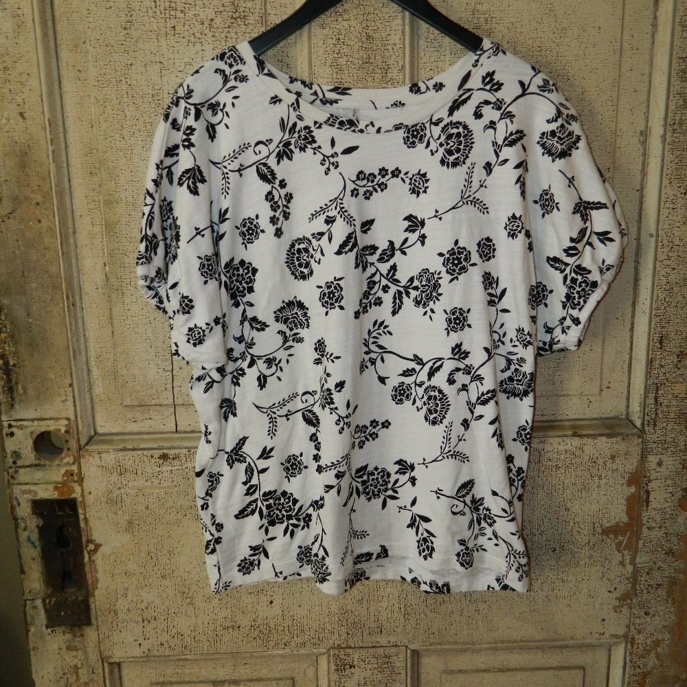 LOFT Puff Sleeve Top Womens Size M (CC-60)